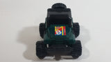 1987 Remco 4 Wheel Drive 4x4 Jeep STP Autolite Green and Black Die Cast Toy Car Off-Roading Vehicle