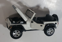 Maisto 2003 Jeep Wrangler Rubicon 1/35 Scale White Die Cast Toy Car Vehicle with Opening Doors and Hood