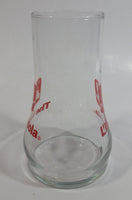 Vintage 1980s 7-Up The Uncola Soda Pop Beverage Upside Down Unique Clear Glass Drinking Cup Collectible