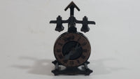 Miniature Weighted English Clock Metal Pencil Sharpener Doll House Furniture Size Adjustable