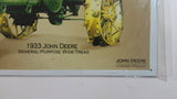 John Deere 1933 General Purpose Wide Tread "Built For More Years Of Better Service!" 12 1/2" x 16" Tin Metal Sign Farming Collectible