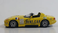 Burago Dodge Viper RT/10 Yellow Rent A Car 1/43 Scale Die Cast Toy #2 Lemans Race Car Vehicle