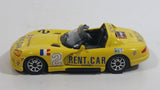 Burago Dodge Viper RT/10 Yellow Rent A Car 1/43 Scale Die Cast Toy #2 Lemans Race Car Vehicle