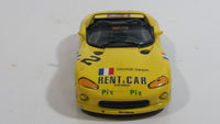 Burago Dodge Viper RT/10 Yellow Rent A Car 1/43 Scale Die Cast Toy #2 Lemans Race Car Vehicle