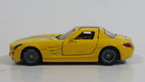 SIKU Mercedes-Benz SLS AMG Yellow Die Cast Toy Luxury Sports Car Vehicle with Opening Gull Wing Doors