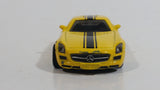 SIKU Mercedes-Benz SLS AMG Yellow Die Cast Toy Luxury Sports Car Vehicle with Opening Gull Wing Doors