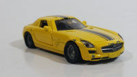 SIKU Mercedes-Benz SLS AMG Yellow Die Cast Toy Luxury Sports Car Vehicle with Opening Gull Wing Doors