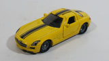 SIKU Mercedes-Benz SLS AMG Yellow Die Cast Toy Luxury Sports Car Vehicle with Opening Gull Wing Doors