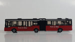 SIKU Park & Ride Articulated Hinged Bus Black and Red Die Cast Toy Public Transit Vehicle