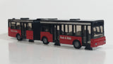 SIKU Park & Ride Articulated Hinged Bus Black and Red Die Cast Toy Public Transit Vehicle