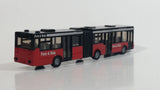 SIKU Park & Ride Articulated Hinged Bus Black and Red Die Cast Toy Public Transit Vehicle