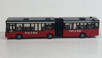 SIKU Park & Ride Articulated Hinged Bus Black and Red Die Cast Toy Public Transit Vehicle