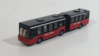 SIKU Park & Ride Articulated Hinged Bus Black and Red Die Cast Toy Public Transit Vehicle