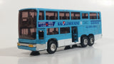 Unknown Brand Korean Airline KAL Limousine Double Decker Airport Bus Sky Blue Die Cast Toy Public Transit Vehicle