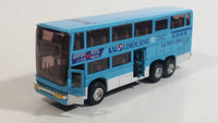 Unknown Brand Korean Airline KAL Limousine Double Decker Airport Bus Sky Blue Die Cast Toy Public Transit Vehicle