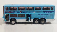 Unknown Brand Korean Airline KAL Limousine Double Decker Airport Bus Sky Blue Die Cast Toy Public Transit Vehicle