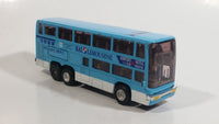 Unknown Brand Korean Airline KAL Limousine Double Decker Airport Bus Sky Blue Die Cast Toy Public Transit Vehicle