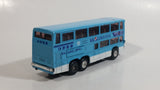 Unknown Brand Korean Airline KAL Limousine Double Decker Airport Bus Sky Blue Die Cast Toy Public Transit Vehicle