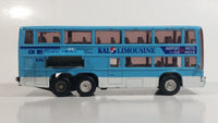 Unknown Brand Korean Airline KAL Limousine Double Decker Airport Bus Sky Blue Die Cast Toy Public Transit Vehicle