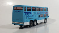 Unknown Brand Korean Airline KAL Limousine Double Decker Airport Bus Sky Blue Die Cast Toy Public Transit Vehicle