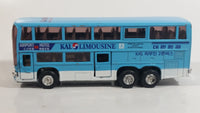 Unknown Brand Korean Airline KAL Limousine Double Decker Airport Bus Sky Blue Die Cast Toy Public Transit Vehicle