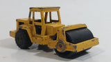 Majorette No. 226 Steam Roller Yellow Die Cast Toy Car Road Construction Equipment Vehicle