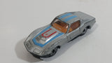 Unknown Brand Corvette Stingray Silver Grey Die Cast Toy Car Vehicle