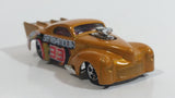 2004 Hot Wheels Smashville '41 Willys Smash Mouth Gold Die Cast Toy Hot Rod Car Vehicle