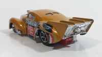 2004 Hot Wheels Smashville '41 Willys Smash Mouth Gold Die Cast Toy Hot Rod Car Vehicle