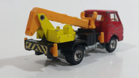 Rare Eidai Grip No. 40 Skymaster Utility Crane Truck Red Yellow, Black, Orange 1/62 Scale Die Cast Toy Car Construction Equipment Machinery Vehicle with Driver Inside