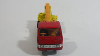 Rare Eidai Grip No. 40 Skymaster Utility Crane Truck Red Yellow, Black, Orange 1/62 Scale Die Cast Toy Car Construction Equipment Machinery Vehicle with Driver Inside