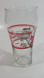 Enjoy Coca-Cola Santa Claus Holding a Bottle with Helicopter and Train Set Christmas Holiday Themed  6" Tall Glass Cup