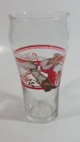 Enjoy Coca-Cola Santa Claus Holding a Bottle with Helicopter and Train Set Christmas Holiday Themed  6" Tall Glass Cup