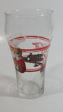 Enjoy Coca-Cola Santa Claus Holding a Bottle with Helicopter and Train Set Christmas Holiday Themed  6" Tall Glass Cup