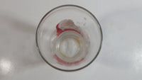 Enjoy Coca-Cola Santa Claus Holding a Bottle with Snowflakes and Holly Border Christmas Holiday Themed 6" Tall Glass Cup