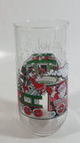 1980s McCrory Stores Inc Enjoy Coca-Cola Classic Santa Claus Conducting The North Pole Express Train Christmas Holiday Themed 6" Tall Glass Cup