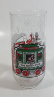 1980s McCrory Stores Inc Enjoy Coca-Cola Classic Santa Claus Conducting The North Pole Express Train Christmas Holiday Themed 6" Tall Glass Cup