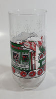 1980s McCrory Stores Inc Enjoy Coca-Cola Classic Santa Claus Conducting The North Pole Express Train Christmas Holiday Themed 6" Tall Glass Cup