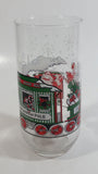 1980s McCrory Stores Inc Enjoy Coca-Cola Classic Santa Claus Conducting The North Pole Express Train Christmas Holiday Themed 6" Tall Glass Cup