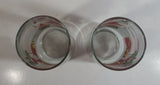1980s McCrory Stores Inc Set of 2 Coca-Cola Santa Claus Fireplace with Stockings and Toys Christmas Holiday Themed 6" Tall Glass Cup