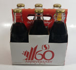 1989 Safeway 60th Anniversary Coca-Cola Classic Soda Pop 6-Pack of Full Never Opened 8 oz. Embossed Logo Glass Bottles with Paper Carrier