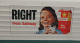 Vintage Safeway Semi Truck Tractor Trailer Rig "Right From Safeway" 16" Long Plastic and Tin Litho Toy Car Vehicle - Japan