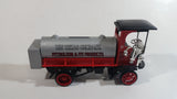 1995 Edition ERTL Texaco The Texas Company "Petroleum & It's Products" 1910 Mack Senior Fuel Truck Red Silver Black Die Cast Metal Coin Bank