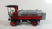 1995 Edition ERTL Texaco The Texas Company "Petroleum & It's Products" 1910 Mack Senior Fuel Truck Red Silver Black Die Cast Metal Coin Bank