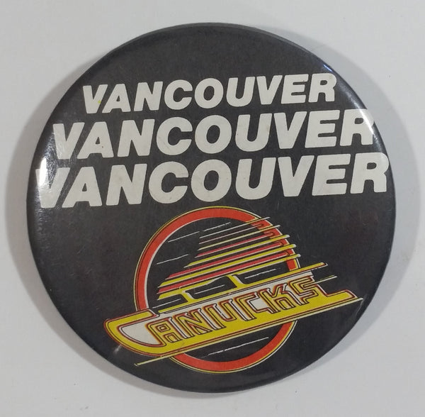 Vintage NHL Vancouver Canucks Ice Hockey Team Round Button Pin Sports Collectible