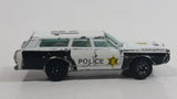 Yatming Ford Station Wagon No. 1015 White Police Cop #115 Die Cast Toy Car Vehicle