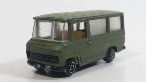 Very Rare VHTF Guisval Mercedes Benz Military Bus Army Green Die Cast Toy Car Vehicle with Opening Doors Made in Spain 1/64