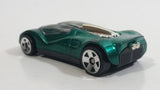 1999 Hot Wheels Double Cross Metalflake Dark Green Die Cast Toy Car Vehicle McDonald's Happy Meal 9/16