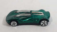 1999 Hot Wheels Double Cross Metalflake Dark Green Die Cast Toy Car Vehicle McDonald's Happy Meal 9/16