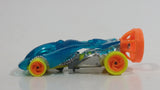 1994 Hot Wheels Top Speed Pipe Jammer Back Burner Blue, Yellow, Orange, Chrome Plastic Die Cast Toy Car Vehicle with Hook Bottom